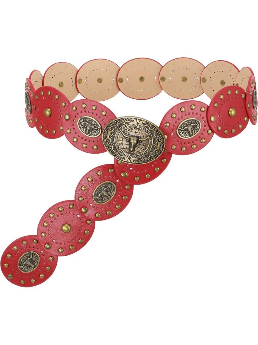 Boho Disc Wide Leather Belt for Women - Western Concho Style for Dresses & Jeans